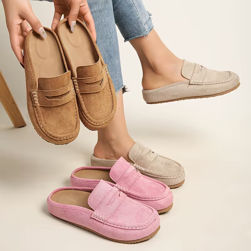 Nora Suede Mule Loafers – Slip On, Step Out, Feel Amazing