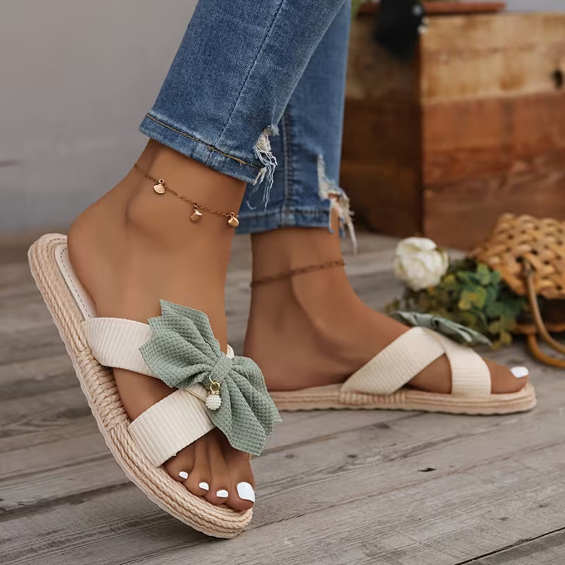 Bella Bow Espadrille Slides – The Pretty Sandal That Feels as Good as It Looks