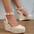 Barcelona - Ankle Strap Espadrille Wedges
