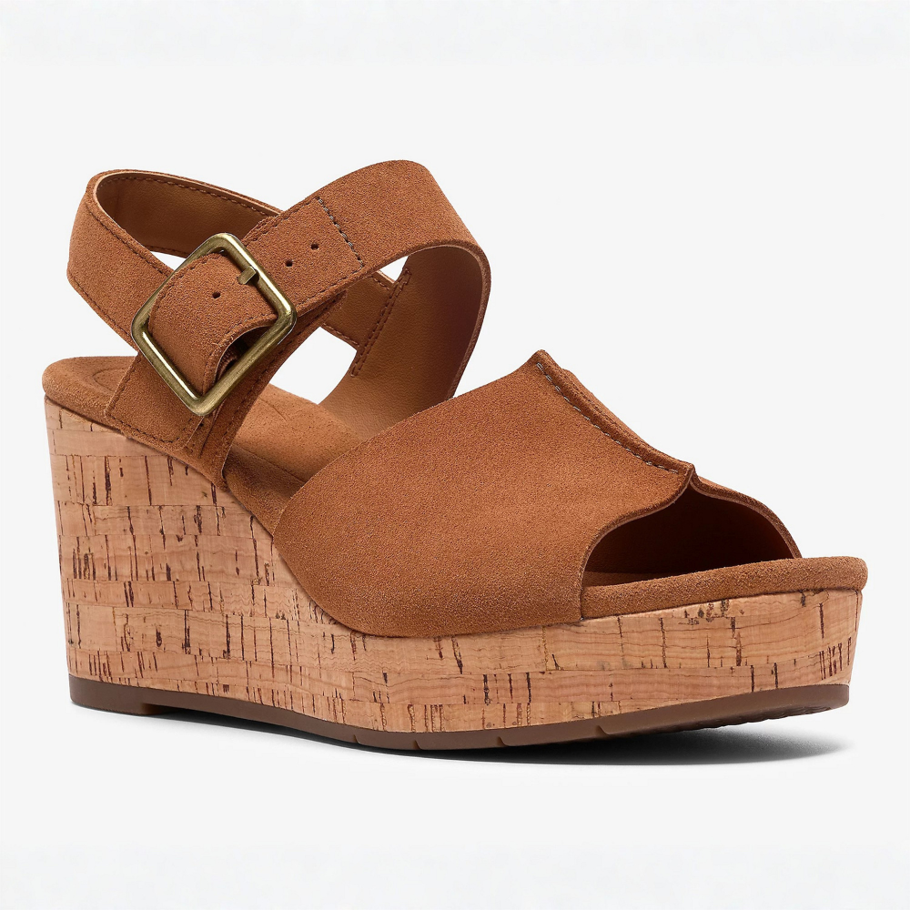 Bella Suede Platform Wedge Sandals – Cloud-Soft All Day