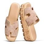Leather Foam Slide Sandals