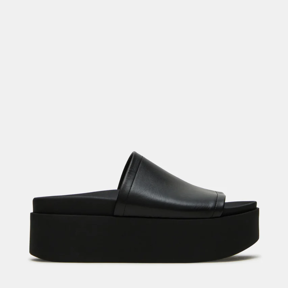 Arwinn Leather Platform Slides