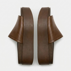 Arwinn Leather Platform Slides