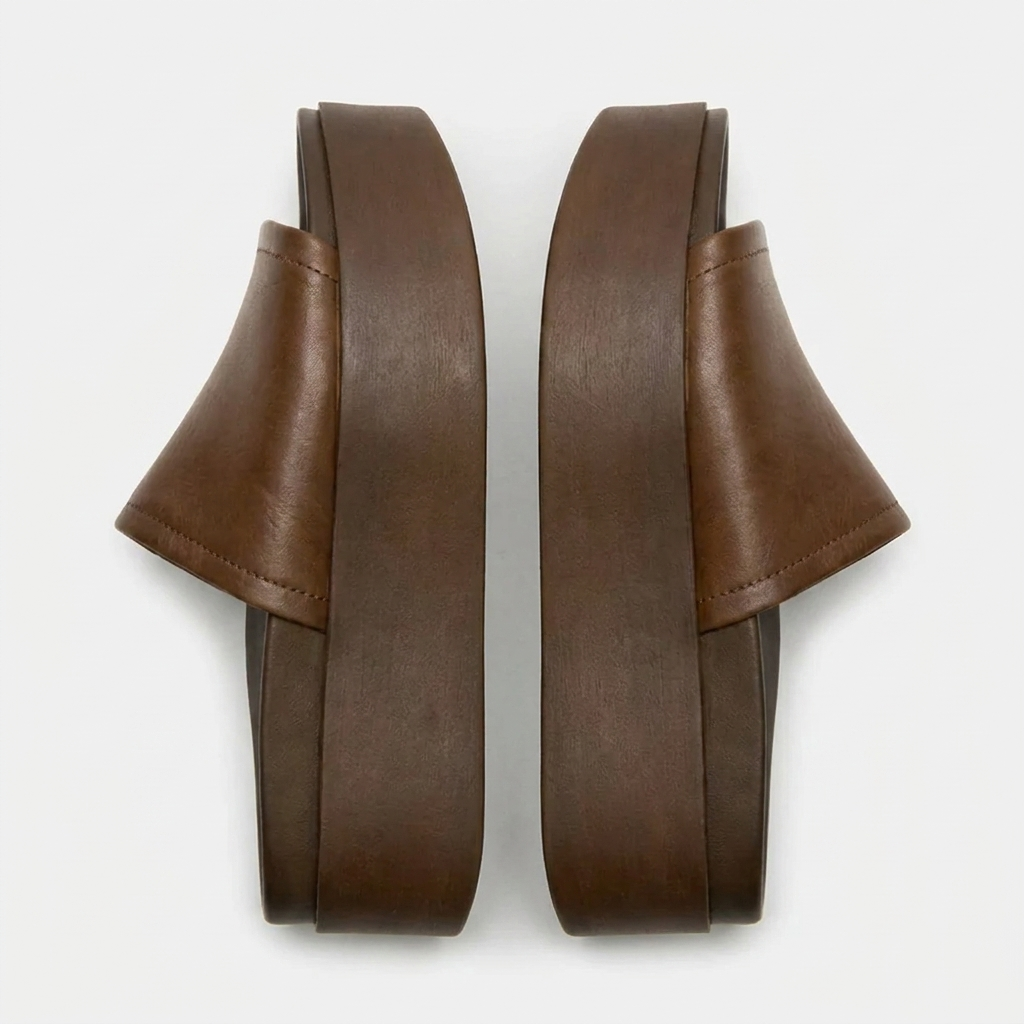 Arwinn Leather Platform Slides