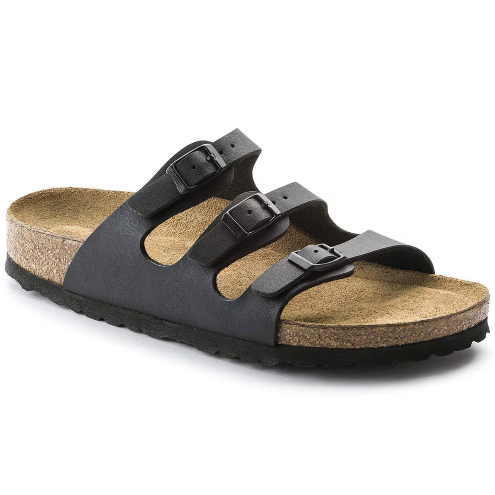 Florida Three-Strap Cork Sandals