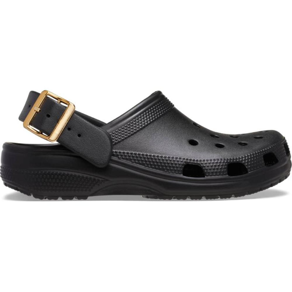 Classic Metallic Buckle Clogs