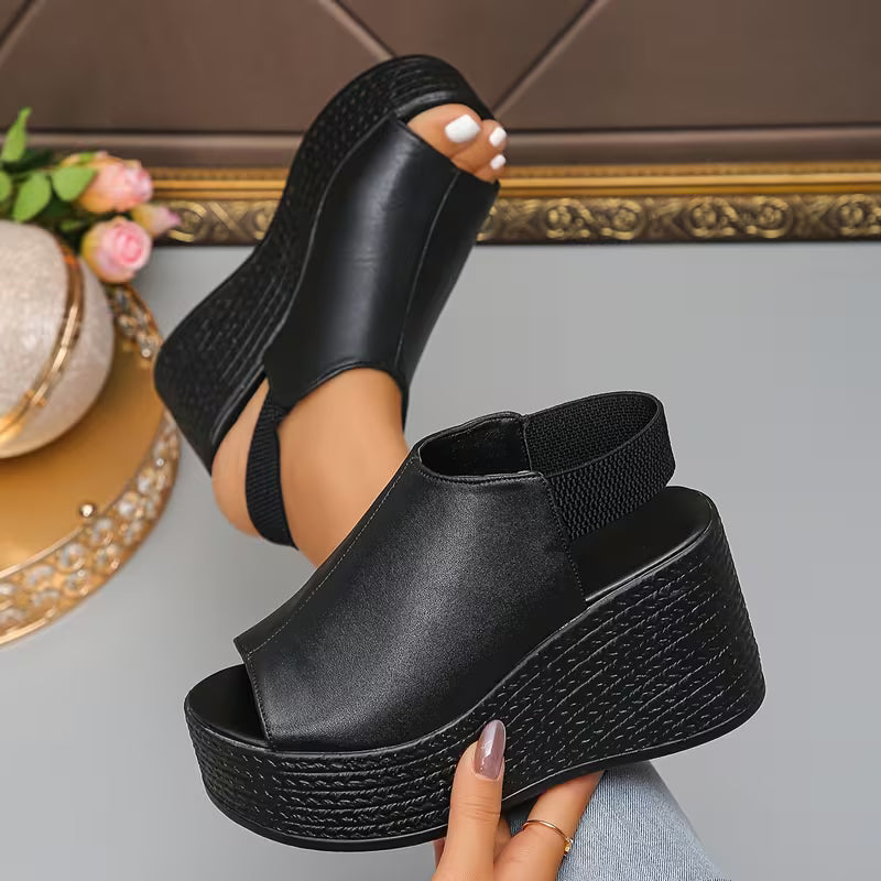 Monaco - Slingback Wedge Sandals