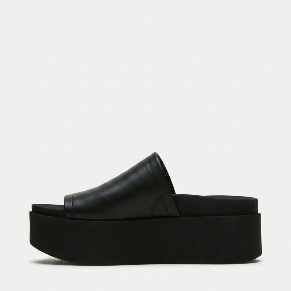 Arwinn Leather Platform Slides