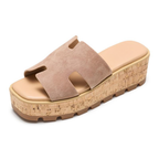 Leather Foam Slide Sandals