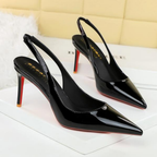 LB - Rouge Sole Stiletto Slingbacks