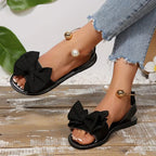 Bow Slingback Flat Sandals