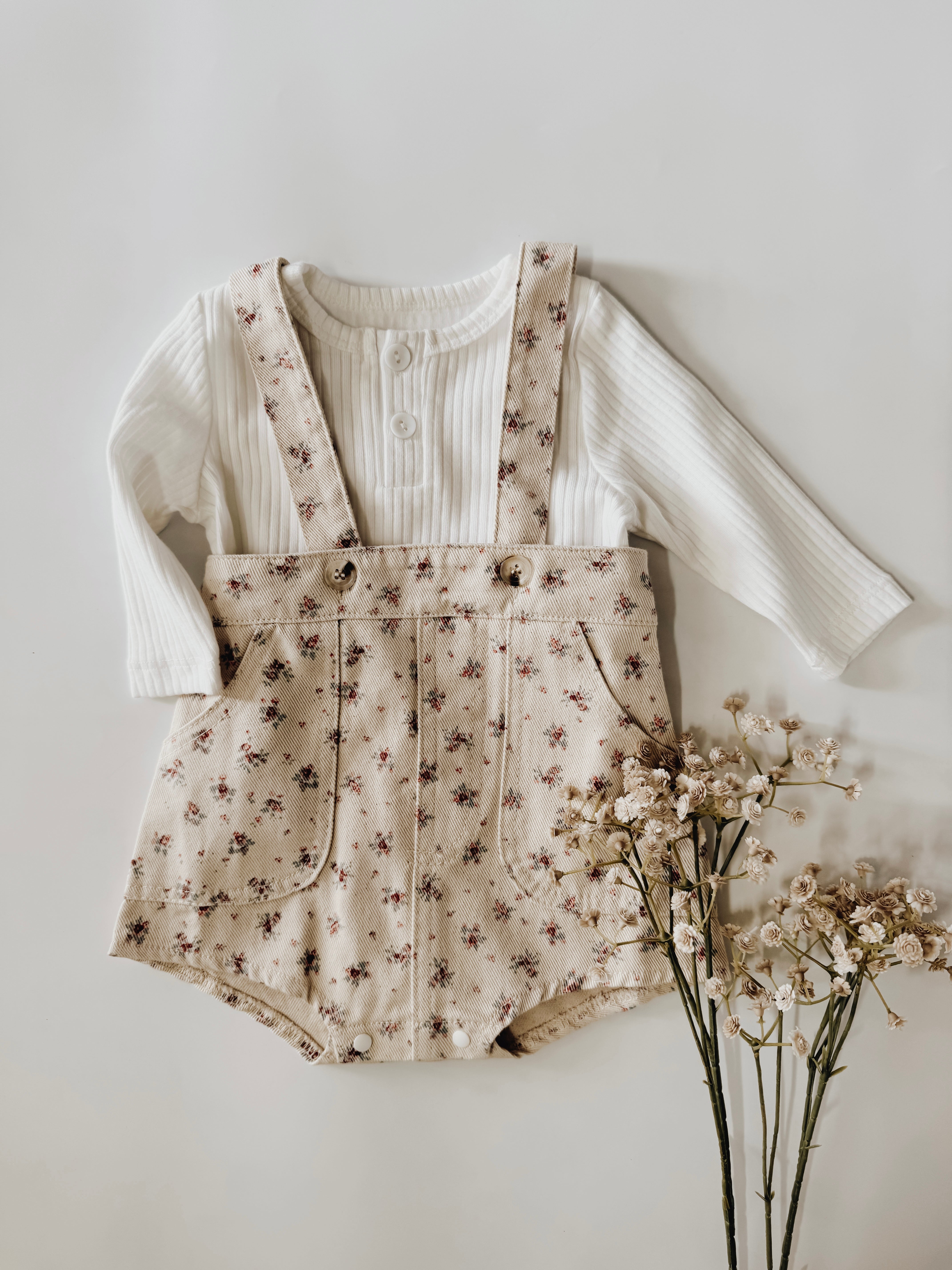 Pearl Floral Romper Set