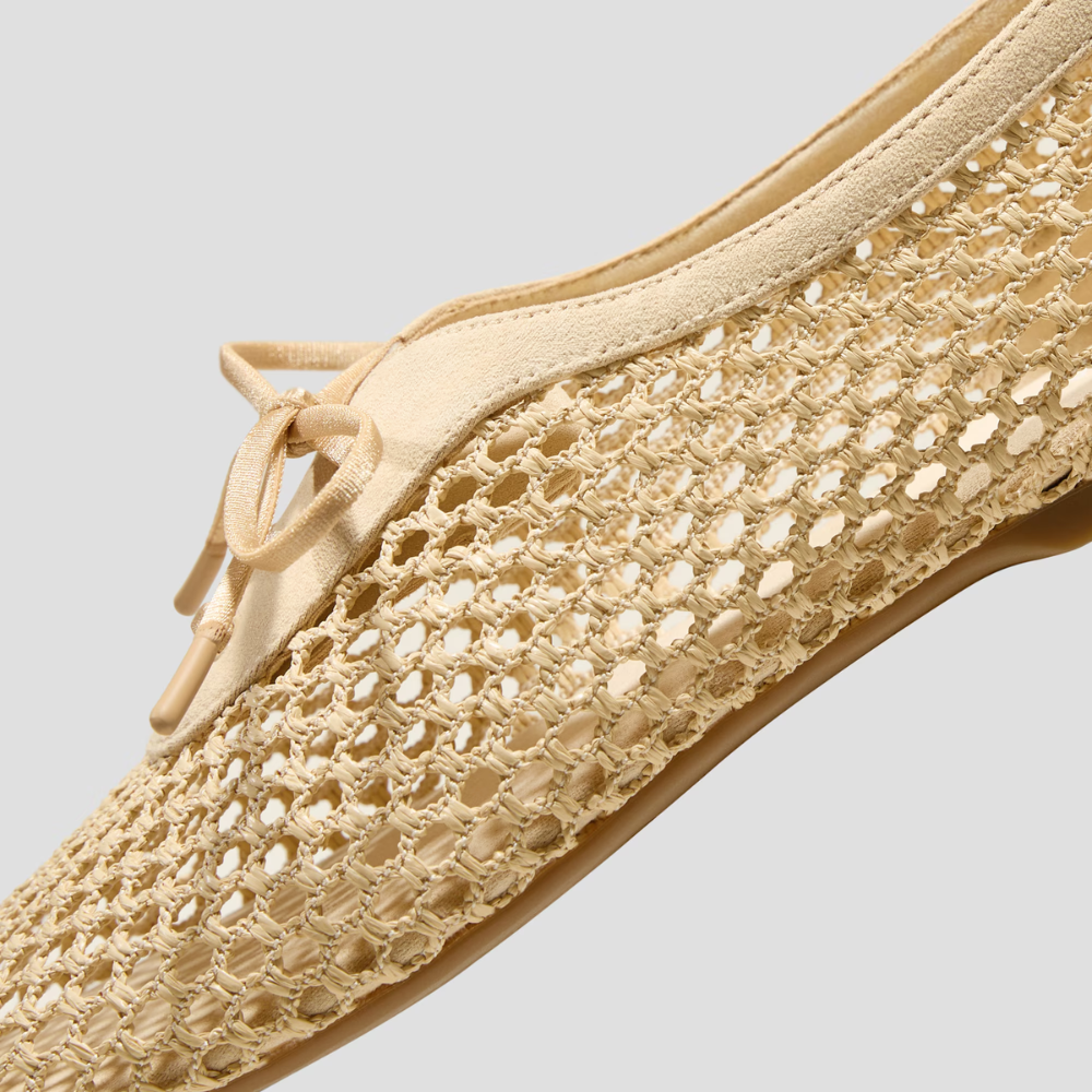 Capri Mesh Lace-Up Flats – Feather-Light Summer Walks