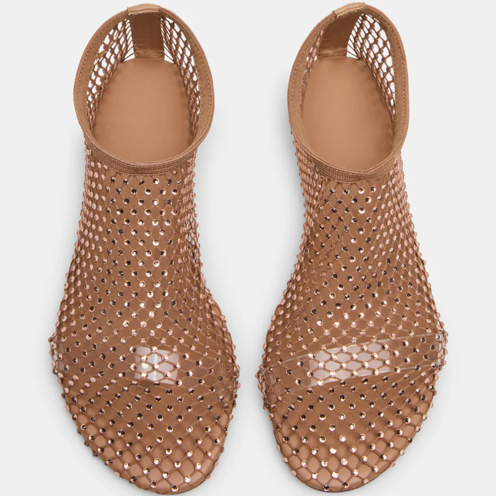 Mino Crystal Mesh Flats