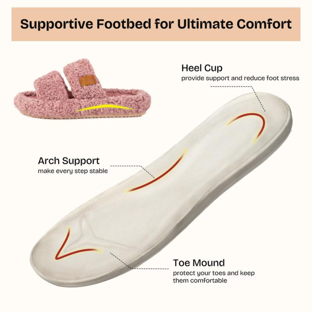 Teddy Cloud Slippers - Open-Toe