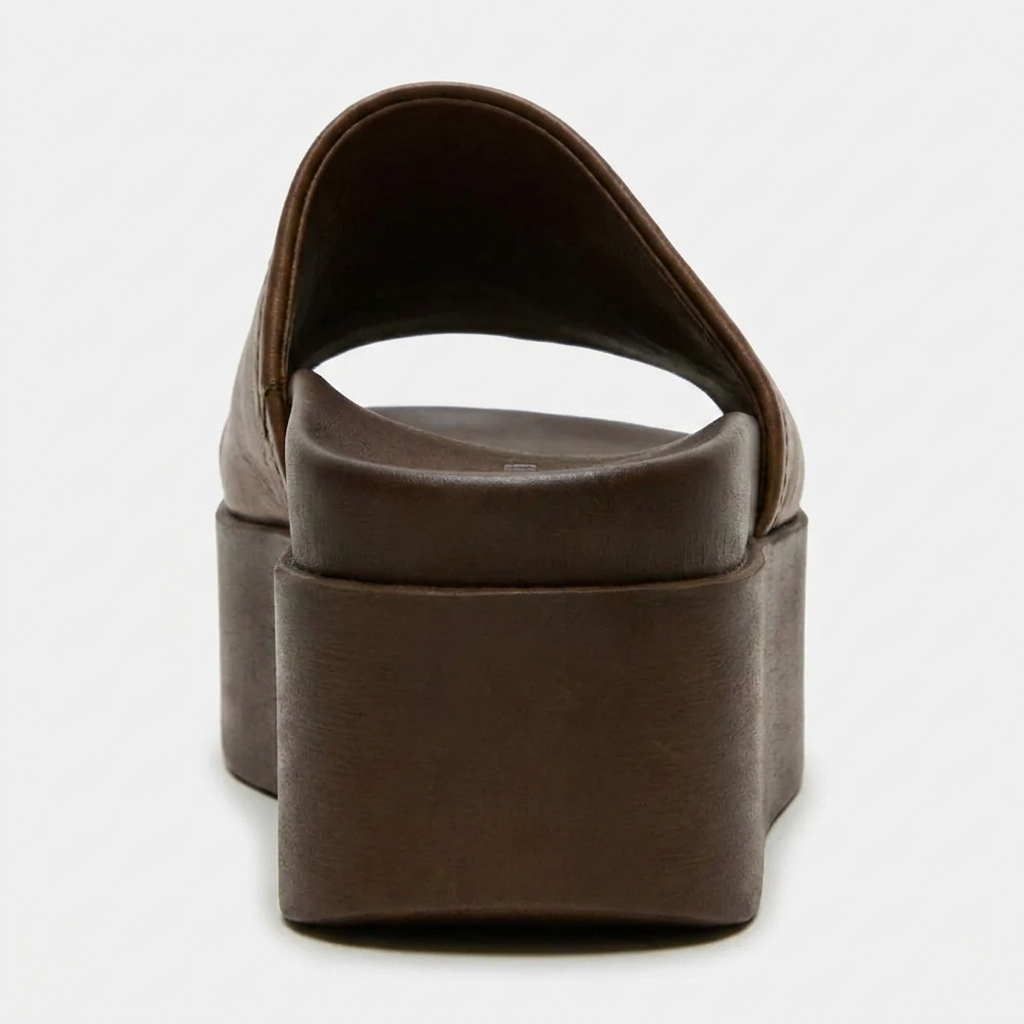 Arwinn Leather Platform Slides
