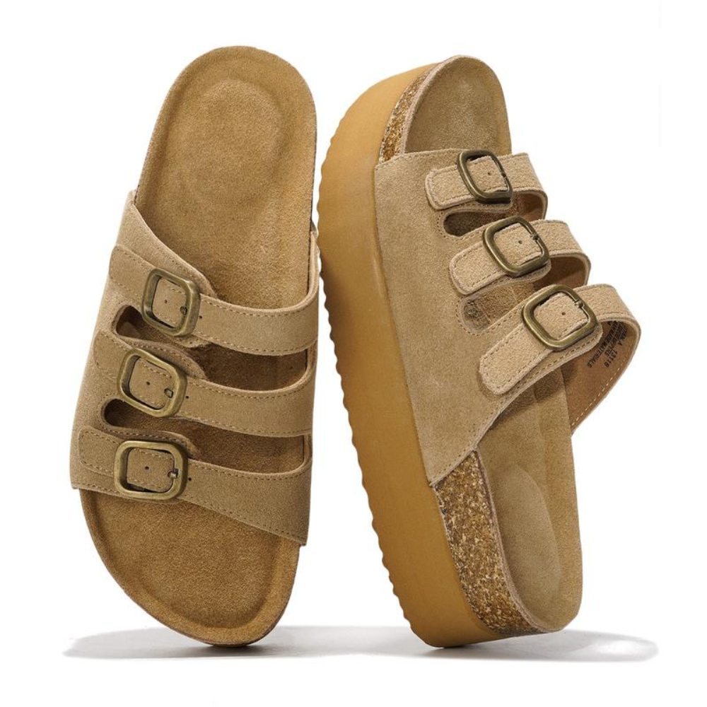Scooby Platform Three-Strap Sandals