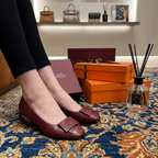 Bow Leather Comfort Loafer Heels