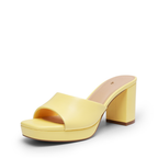 Leather Block Heel Mules – One Strap. Pure Leather