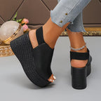 Monaco - Slingback Wedge Sandals