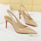 LB - Rouge Sole Stiletto Slingbacks