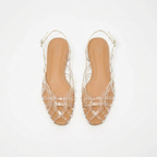Aria Braided Leather Slingback Flats – Effortless Summer Comfort, All Day