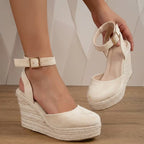 Barcelona - Ankle Strap Espadrille Wedges