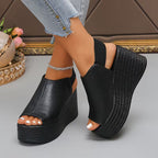Monaco - Slingback Wedge Sandals