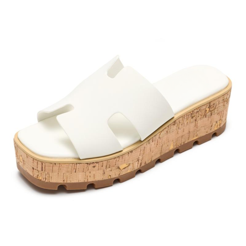 Leather Foam Slide Sandals