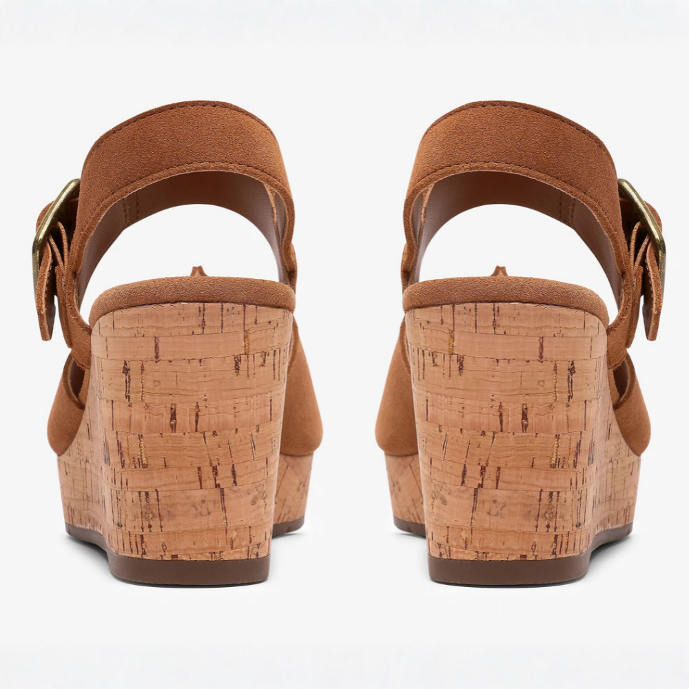Bella Suede Platform Wedge Sandals – Cloud-Soft All Day