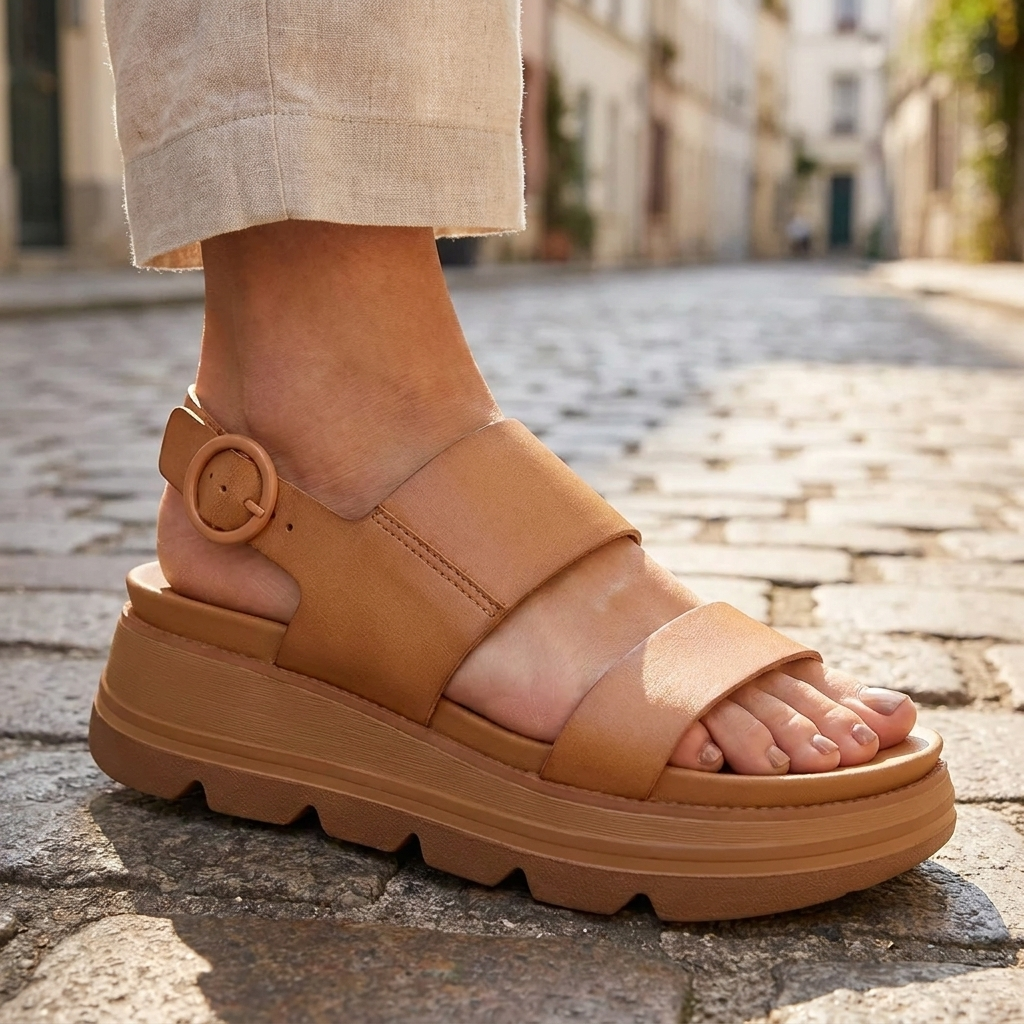 Cushioned Platform Wedge Sandals – Walk on Clouds, Stand Tall All Day