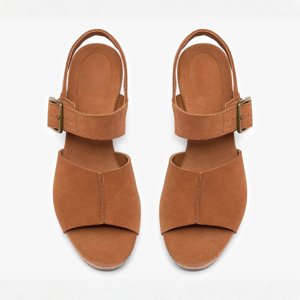 Bella Suede Platform Wedge Sandals – Cloud-Soft All Day
