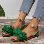 Bow Slingback Flat Sandals