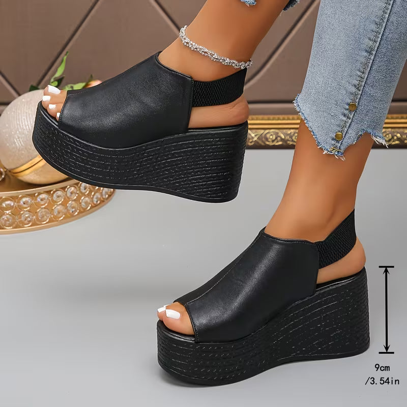 Monaco - Slingback Wedge Sandals
