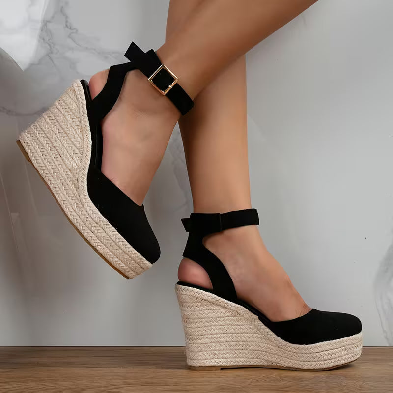 Barcelona - Ankle Strap Espadrille Wedges