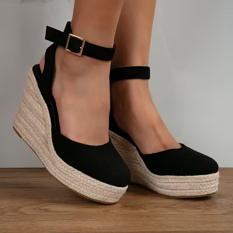 Barcelona - Ankle Strap Espadrille Wedges