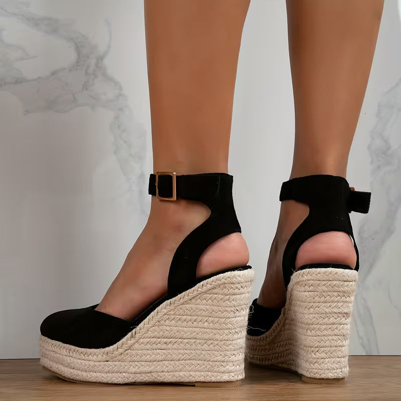 Barcelona - Ankle Strap Espadrille Wedges
