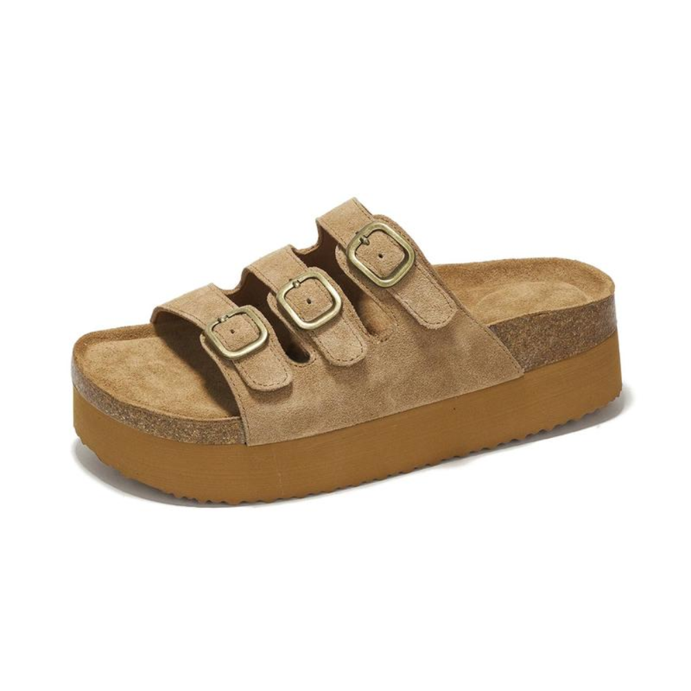 Scooby Platform Three-Strap Sandals