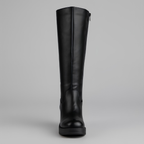 Milano Wide-Calf Platform Boots – Pull-On Comfort, All-Day Confidence
