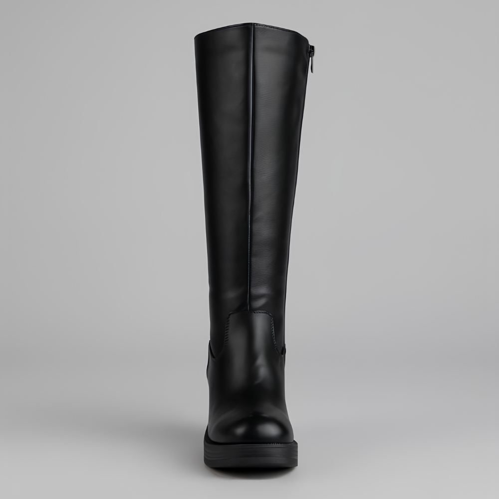 Milano Wide-Calf Platform Boots – Pull-On Comfort, All-Day Confidence