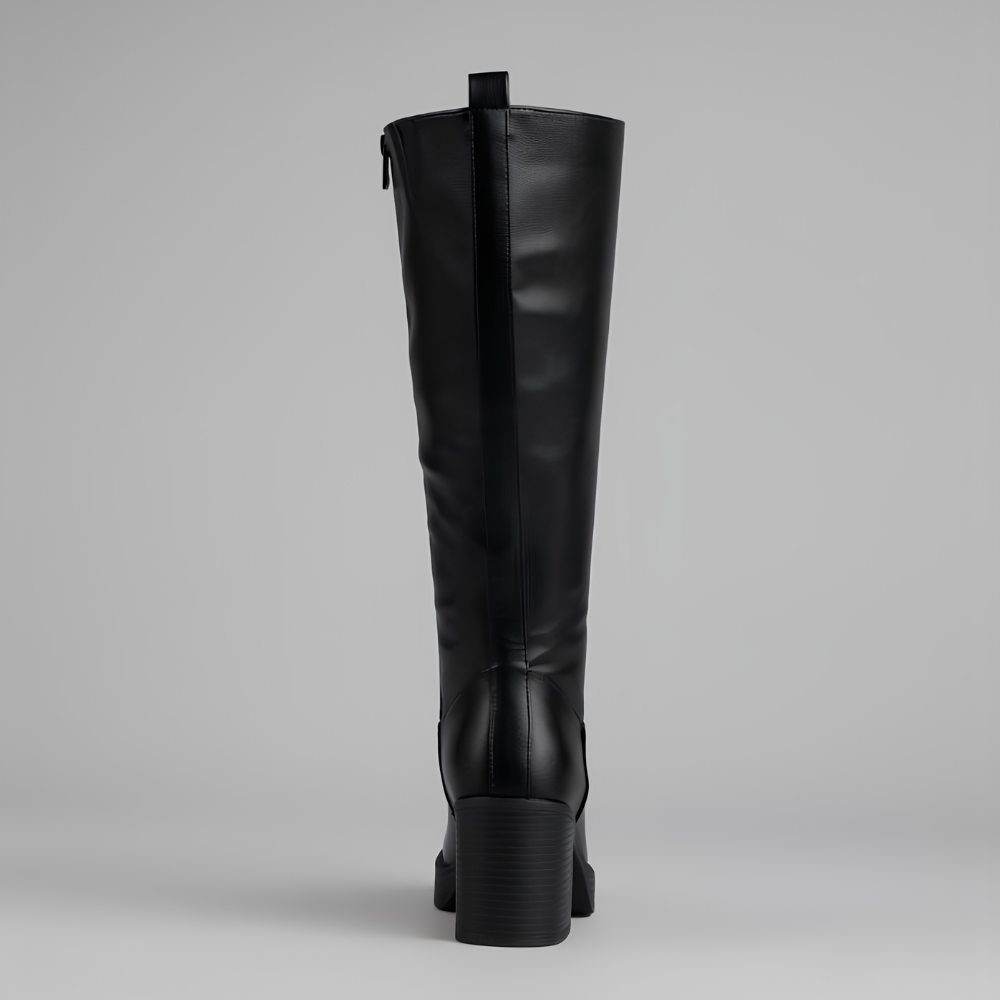 Milano Wide-Calf Platform Boots – Pull-On Comfort, All-Day Confidence