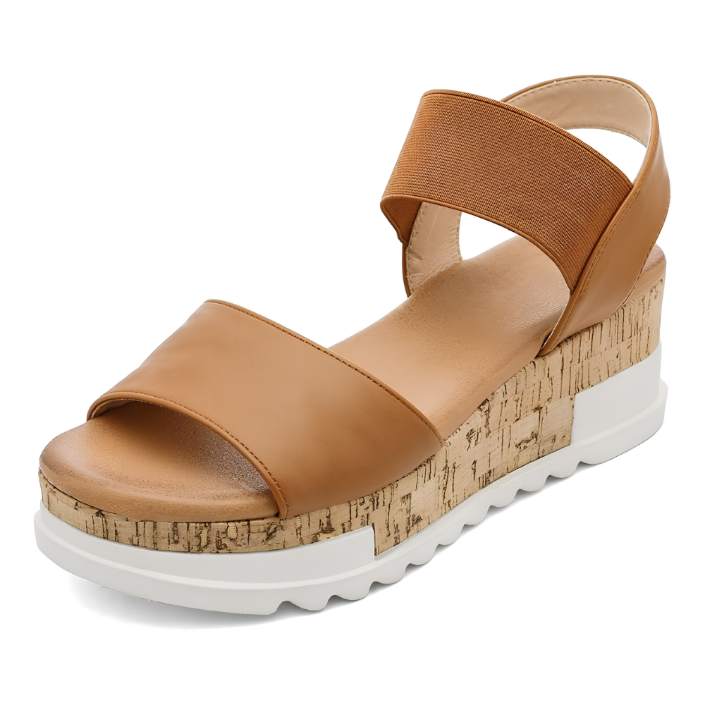 Ischia Padded Cork Wedge Sandals – Cushioned Cloud Comfort, Zero Effort