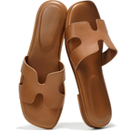 Tessa Raffia Slide Sandals – Pure Memory Foam Comfort, All Day