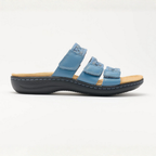 Riviera Triple-Strap Leather Slides – All-Day Cushion Comfort