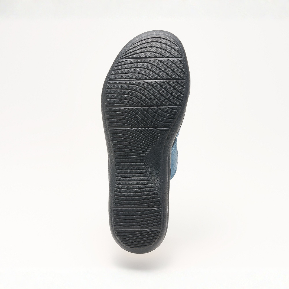 Riviera Triple-Strap Leather Slides – All-Day Cushion Comfort