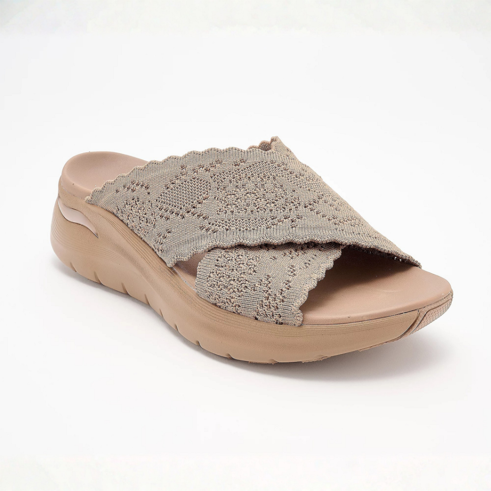 Mia Crochet Knit Slide Sandals – Stretch Into Pure Comfort