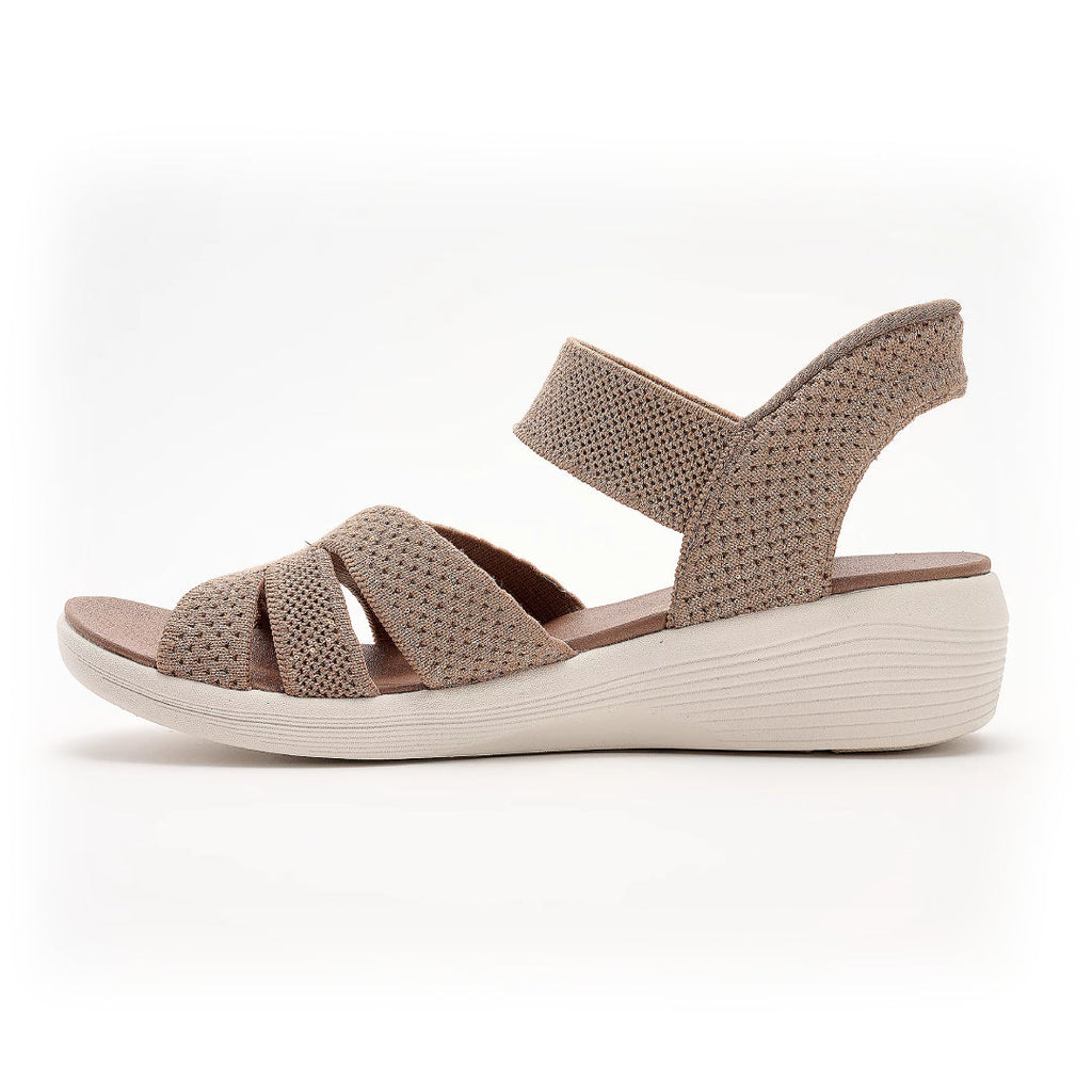 Sequin Knit Wedge Sandals – Stretch Into Summer