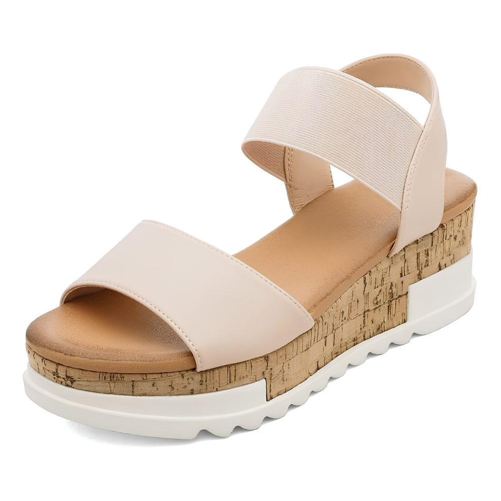 Ischia Padded Cork Wedge Sandals – Cushioned Cloud Comfort, Zero Effort