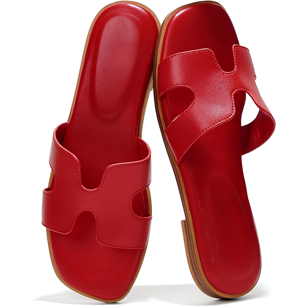 Tessa Raffia Slide Sandals – Pure Memory Foam Comfort, All Day