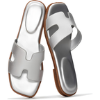 Tessa Raffia Slide Sandals – Pure Memory Foam Comfort, All Day